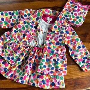 Colorful Polka Dot Baby Dress Set